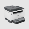 Side view of printer